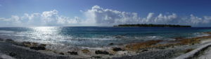 A panaramic shot of the channel where we did our drift snorkels.